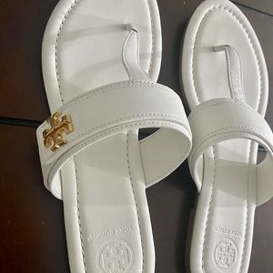 White Tory Burch Sandals